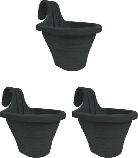 Plantenbak De Max - Set van 2 Stuks - Antraciet - 3L