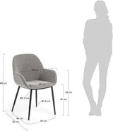Fauteuil De Max - Set van 2 Stuks - Stof - Zwart