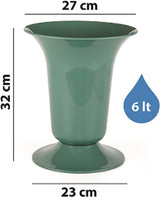 Vaas De Max - Set van 2 Stuks - Kunststof - 27x32cm