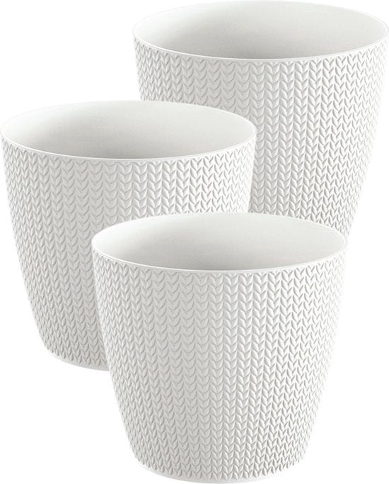 3 Bloempotten De Max - Wit