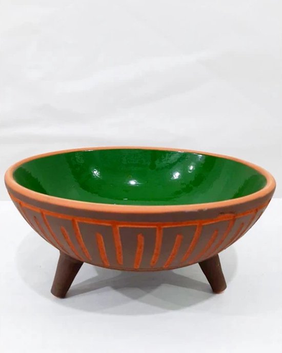 Serveerschaal De Max - Handgemaakt - Groen - 25cm