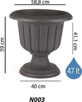 Bloempot De Max - Taupe - 60cm - 47L