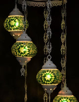 Hanglamp Halay - Oosterse - Glas - Wit - 7 Bollen