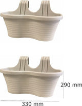Plantenbak De Max - Set van 2 Stuks - Crème - 10L