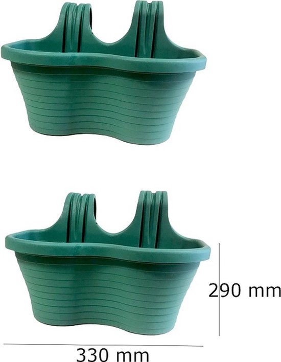 Plantenbak De Max - Set van 2 Stuks - Groen