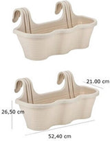 Plantenbak De Max - Set van 2 Stuks - Crème - 10L