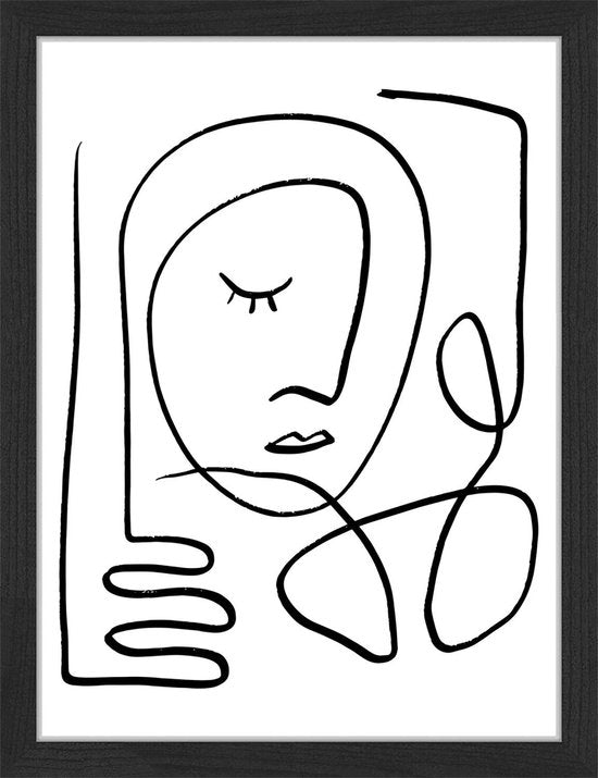 Prent LIV Corday - Wit - 43x33cm