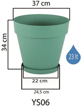 Bloempot De Max - Taupe - 23L