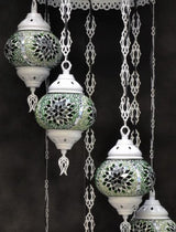 Hanglamp De Max - Turkse - Mozaïek - Bruin - 7 Bollen