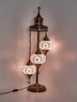 Staande Lamp Merkloos - Turkse - Mozaïek - Roze - 3 Bollen