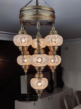 Hanglamp De Max - Turkse - Mozaïek - Bruin - 7 Bollen