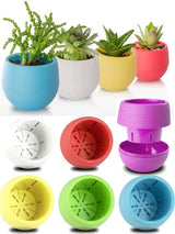 Bloempot De Max - Set van 6 Stuks - Taupe - 13cm - 1.3L