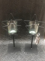 Waxinelichtjeshouder De Max - Metaal - Zwart - 20cm