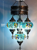 Hanglamp Merkloos - Turkse - Mozaiek - Roze - 4 Bollen