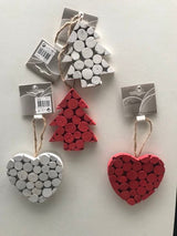 Kersthanger Christmas House - Wit - 10cm