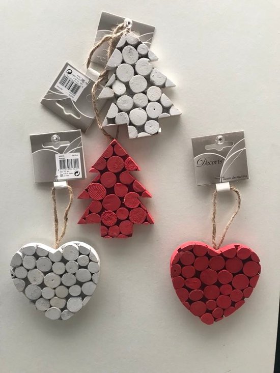 Kersthanger Christmas House - Wit - 10cm