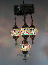 Hanglamp De Max - Turkse - Mozaïek - Multicolour - 4 Bollen