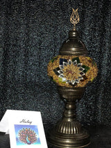 Tafellamp Halay - Turkse - Mozaïek - Goud