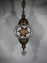 Hanglamp Merkloos - Turkse - Mozaïek - Wit - 19cm