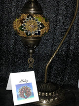 Tafellamp Halay - Turkse - Glas - Bruin - 45cm
