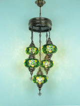 Hanglamp Merkloos - Turkse - Glas - 5 Bollen