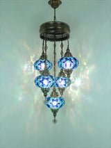 Hanglamp Merkloos - Turkse - Glas - 5 Bollen