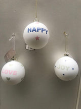 Kerstbal De Max - Wit