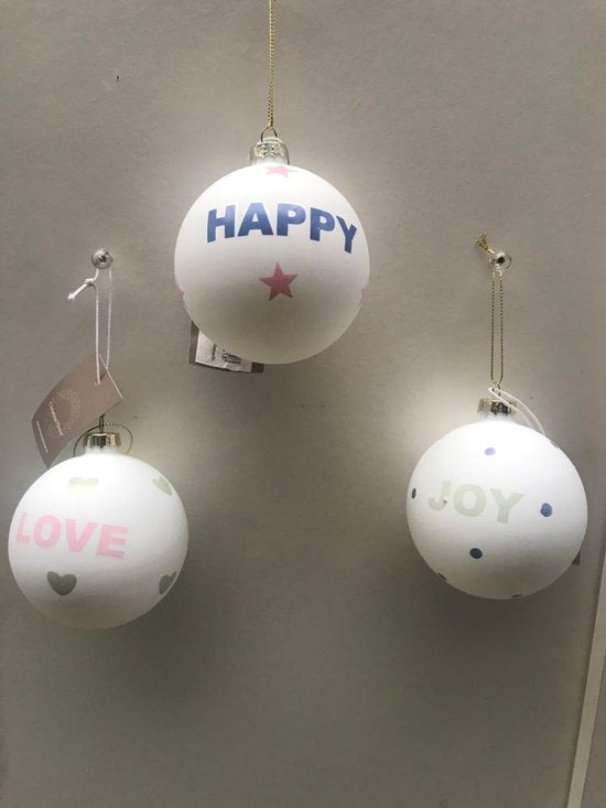 Kerstbal De Max - Wit