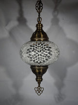 Hanglamp Merkloos - Turkse - Mozaïek - Wit - 19cm
