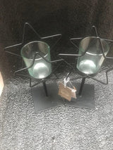Waxinelichtjeshouder De Max - Metaal - Zwart - 20cm