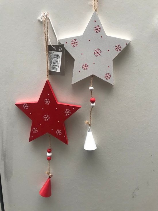 Kersthanger Christmas House - Wit - 34cm