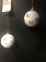 Kerstbal Christmas House - Wit - 6cm