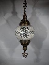 Hanglamp Merkloos - Turkse - Mozaïek - Wit - 19cm
