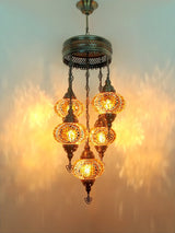 Hanglamp Merkloos - Turkse - Glas - 5 Bollen