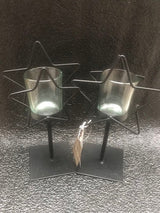 Waxinelichtjeshouder De Max - Metaal - Zwart - 20cm