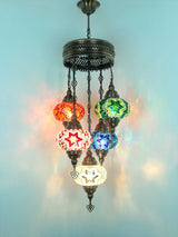 Hanglamp Merkloos - Turkse - Glas - 5 Bollen