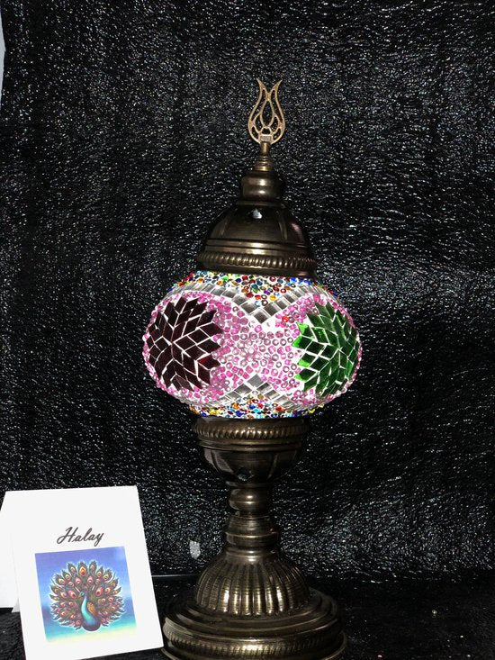 Tafellamp Halay - Turkse - Mozaïek - Roze