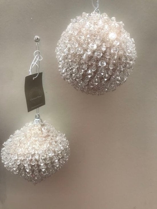Kerstbal Christmas House - Goudkleurig - 8cm