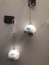 Kerstbal Christmas House - Wit - 6cm