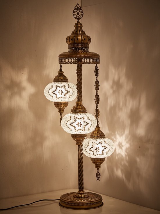 Staande Lamp Merkloos - Turkse - Wit - 3 Bollen