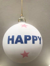 Kerstbal De Max - Wit