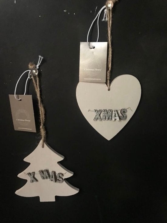 Kersthanger Christmas House - Taupe