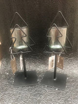 Waxinelichtjeshouder Christmas House - Zwart - 25cm