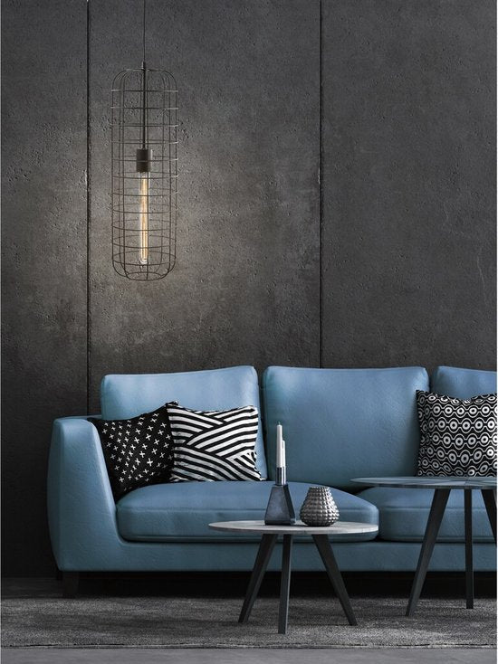 Hanglamp De Max - Industrieel - Staal - Zwart