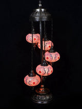 Staande Lamp De Max - Turkse - Mozaïek - Oranje - 5 Bollen