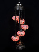 Staande Lamp De Max - Turkse - Mozaïek - Oranje - 5 Bollen