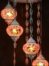 Hanglamp Halay - Oosterse - Glas - Wit - 7 Bollen