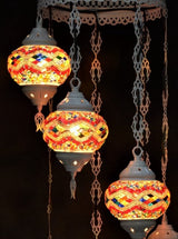 Hanglamp Halay - Oosterse - Glas - Wit - 7 Bollen