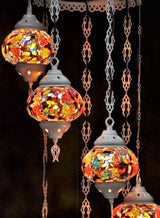 Hanglamp De Max - Turkse - Mozaïek - Bruin - 7 Bollen