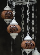 Hanglamp De Max - Turkse - Mozaïek - Bruin - 7 Bollen